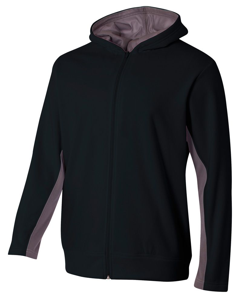 Youth Full Zip Color Block Fleece Hoodie