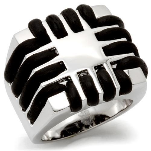 0W123 - Rhodium Brass Ring With No Stone