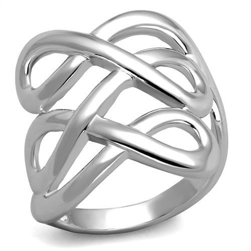 3W1076 - Rhodium Brass Ring With No Stone