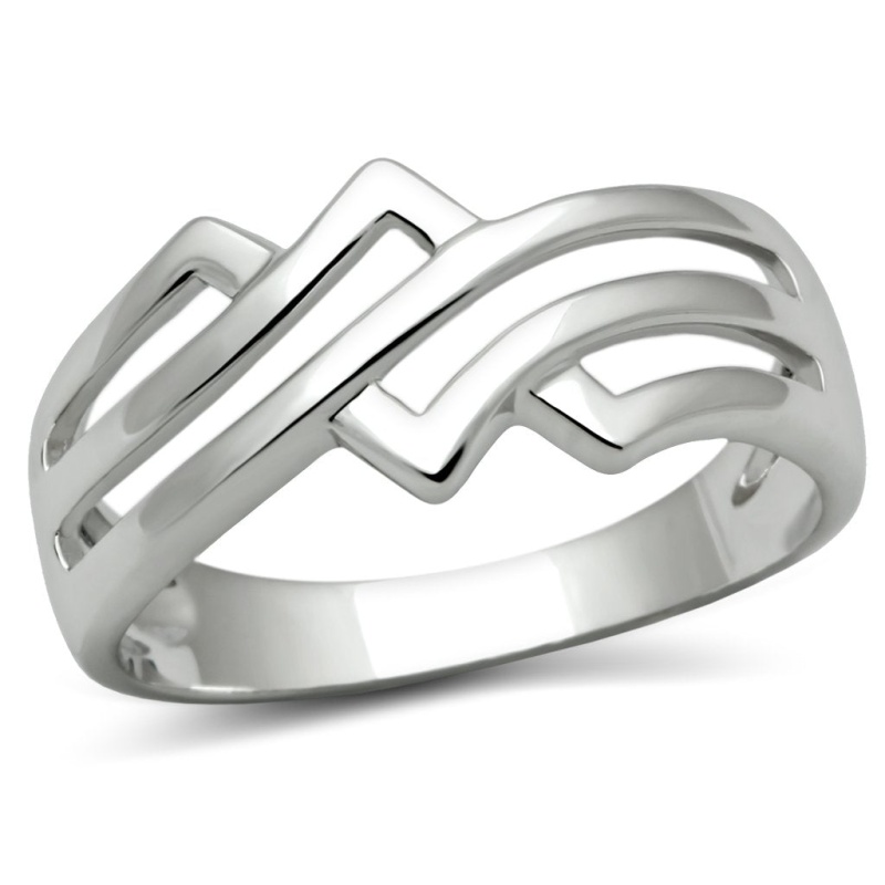 3W163 - Rhodium Brass Ring With No Stone