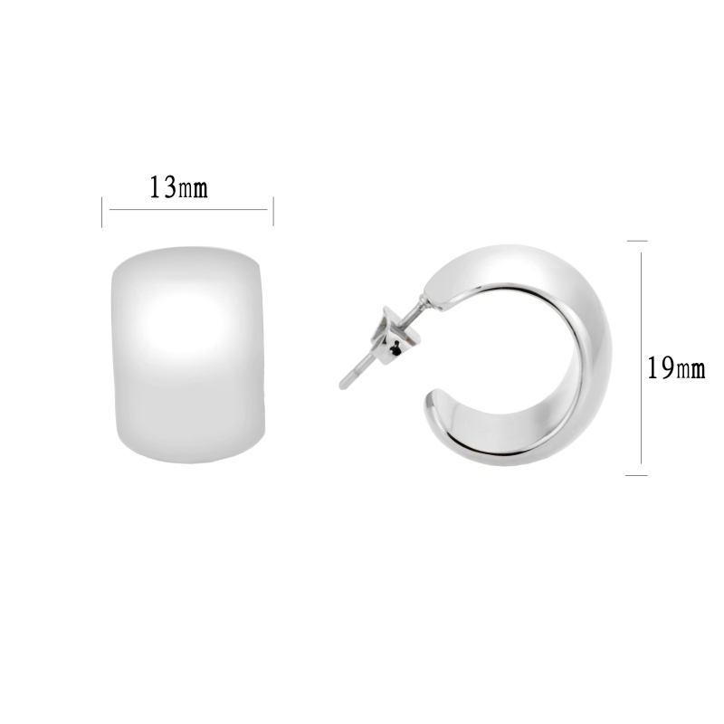 3W1740 - Imitation Rhodium Brass Earring With Nostone In No Stone - N/a