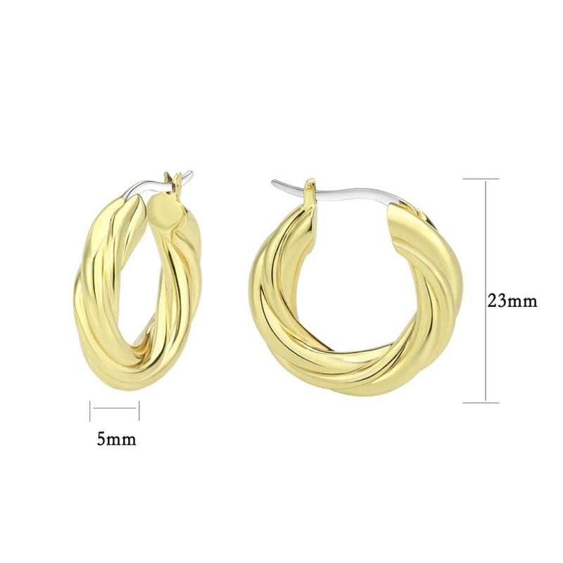 3W1743g - Flash Gold Brass Earring With Nostone In No Stone - N/a