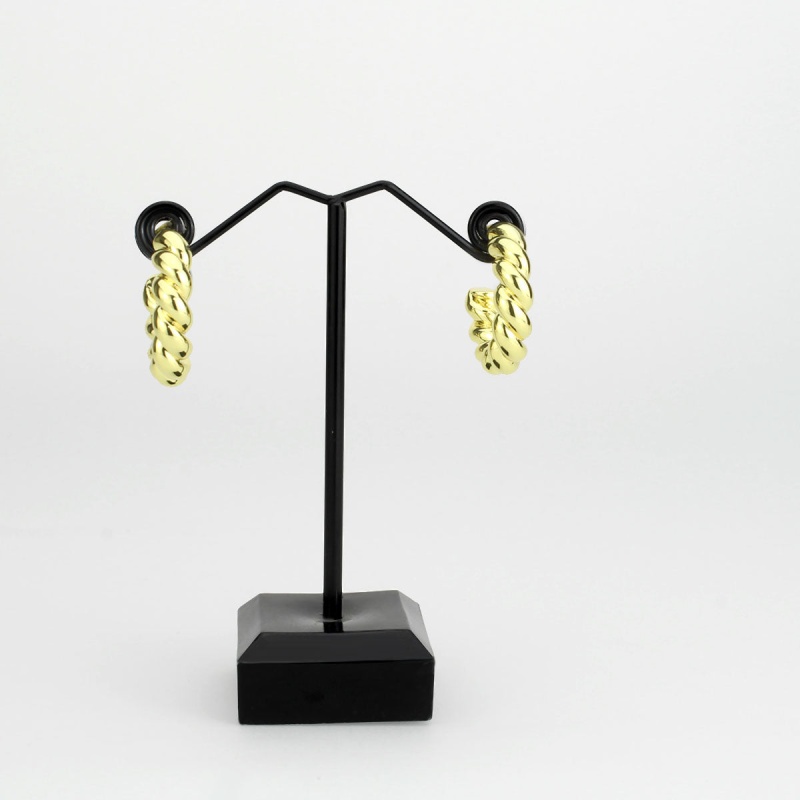 3W1761g - Flash Gold Brass Earring With Nostone In No Stone - N/a