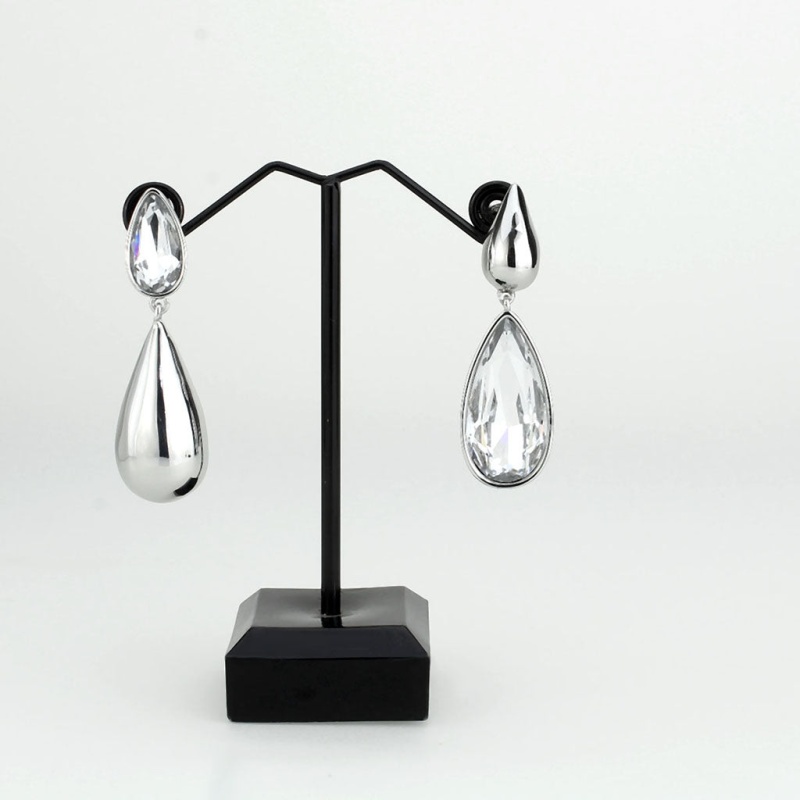 3W1767 - Imitation Rhodium Brass Earring With Top Grade Crystal In Clear - N/a
