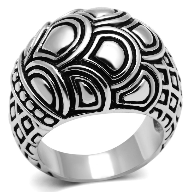 3W242 - Rhodium Brass Ring With No Stone