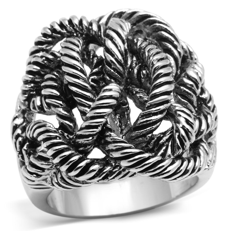3W257 - Rhodium Brass Ring With No Stone