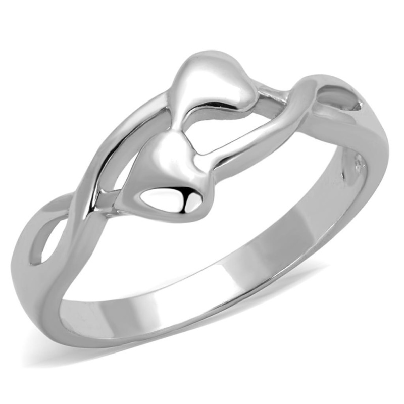 3W859 - Rhodium Brass Ring With No Stone