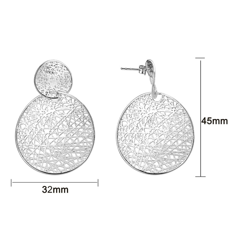 Earring, Brass, Imitation Rhodium, , No Stone