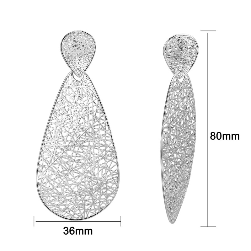 Earring, Brass, Imitation Rhodium , No Stone