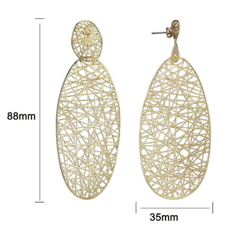 Earring, Brass, Imitation Gold Plated , No Stone