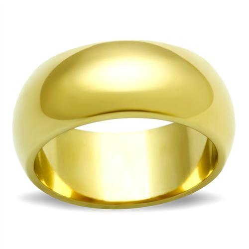Gl012 - Ip Gold(Ion Plating) Brass Ring With No Stone - 5