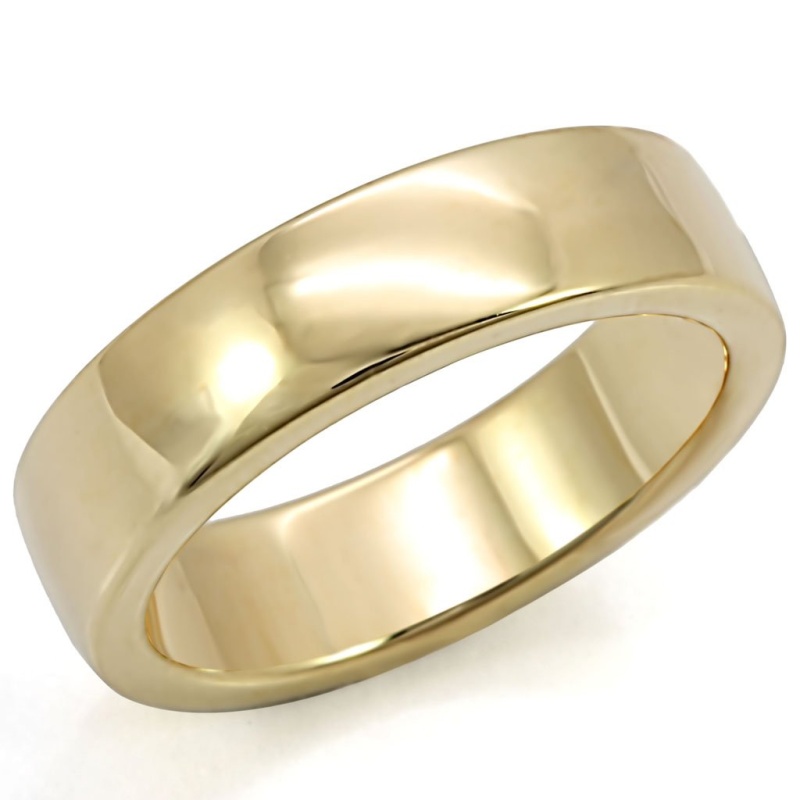 Lo1260 - Gold Brass Ring With No Stone - 6