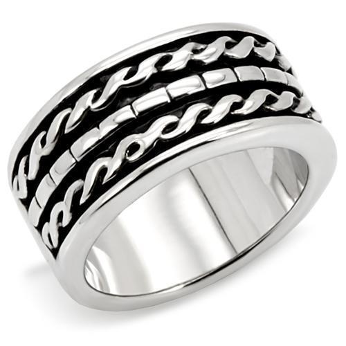 Lo1831 - Rhodium Brass Ring With No Stone
