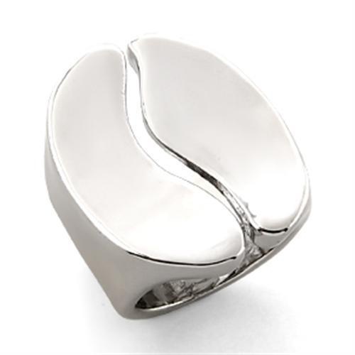 Lo206 - Rhodium White Metal Ring With No Stone
