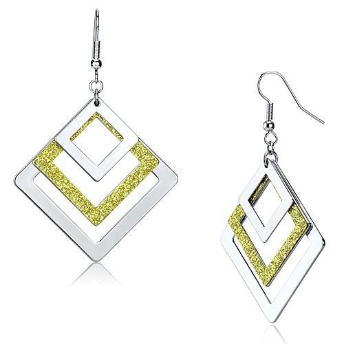 Rhodium Iron Earrings With No Stone