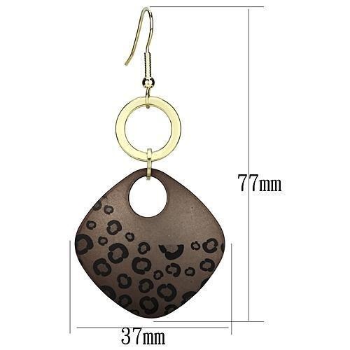 Special Color Iron Earrings With Epoxy In Jet