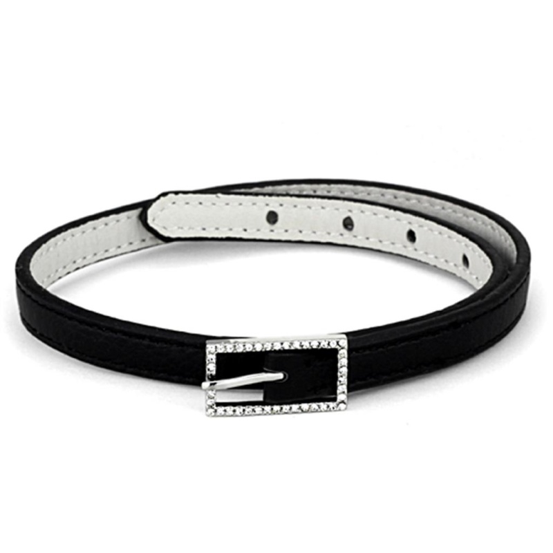 Lo3236 - Rhodium Brass Bracelet With Top Grade Crystal In Clear - 16"