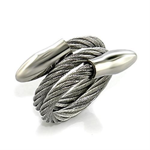Lo393 - Stainless Steel Ring With No Stone - 7
