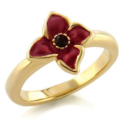 Lo474 - Gold White Metal Ring With Top Grade Crystal In Siam
