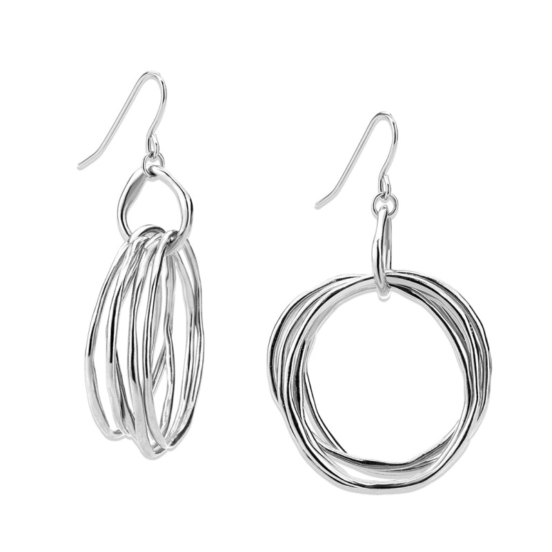 Lo4775 - Rhodium Brass Earring With Nostone In No Stone
