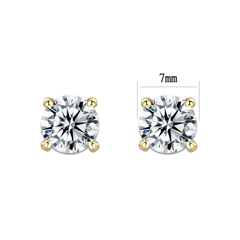 Rhodium Brass Earrings With Aaa Grade Cz In Clear