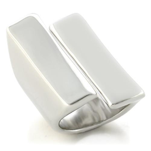 Lo654 - Rhodium Brass Ring With No Stone