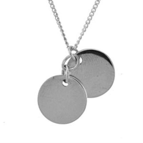 Loa164 - Rhodium Brass Necklace With No Stone - 16"