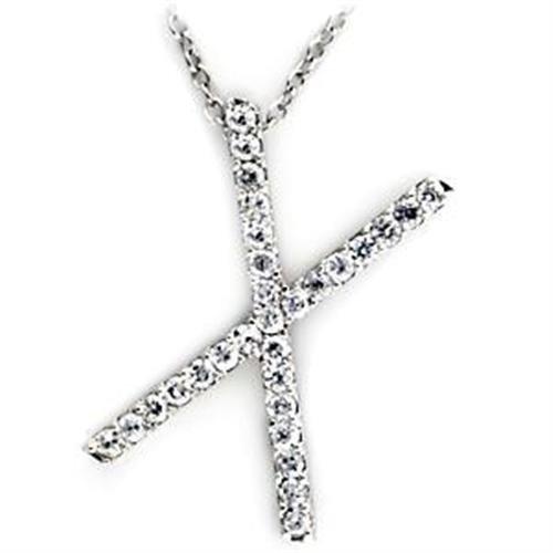 High-Polished 925 Sterling Silver Pendant With Aaa Grade Cz In Clear
