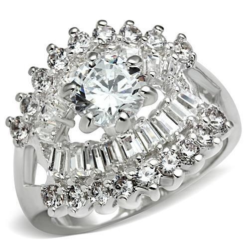 Ss017 - Silver 925 Sterling Silver Ring With Aaa Grade Cz In Clear