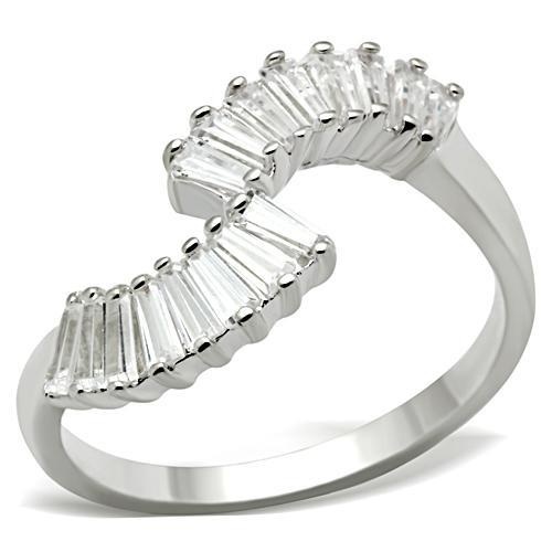 Ss047 - Silver 925 Sterling Silver Ring With Aaa Grade Cz In Clear