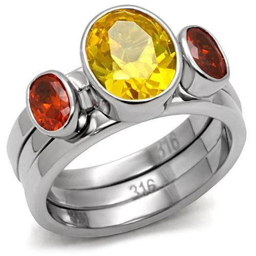 Kaela Cocktail Ring - Stainless Steel, Aaa Cz , Multi Color - Tk095