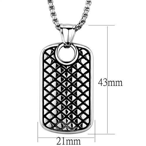 Tk1983 - High Polished (No Plating) Stainless Steel Necklace With No Stone - 20"