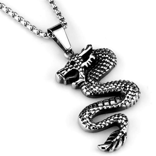 Tk1986 - High Polished (No Plating) Stainless Steel Necklace With No Stone - 20"