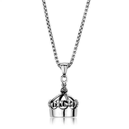 Tk1991 - High Polished (No Plating) Stainless Steel Necklace With No Stone - 20"