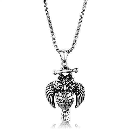 Tk1996 - High Polished (No Plating) Stainless Steel Necklace With No Stone - 20"