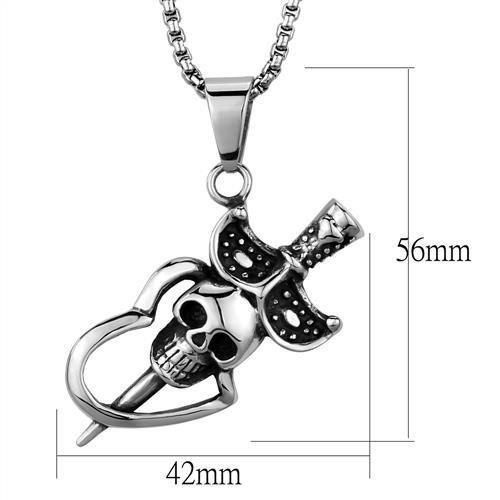 Tk1997 - High Polished (No Plating) Stainless Steel Necklace With No Stone - 20"