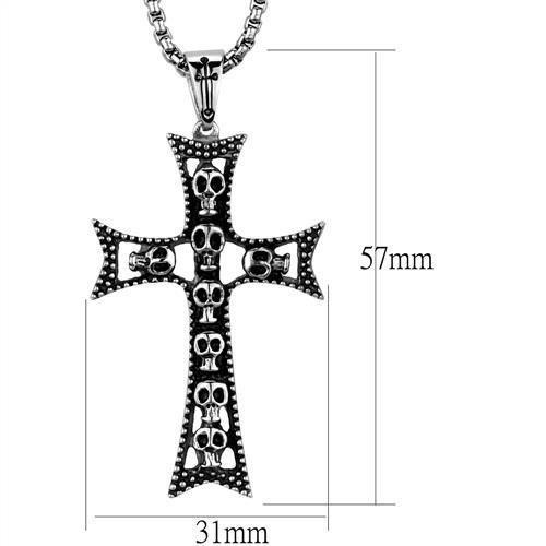 Tk1999 - High Polished (No Plating) Stainless Steel Necklace With No Stone - 20"