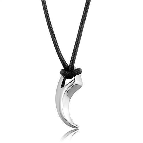 Tk2004 - High Polished (No Plating) Stainless Steel Necklace With No Stone