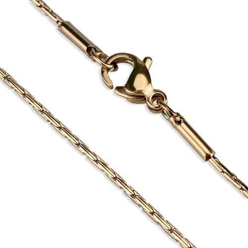 Tk2437r - Ip Rose Gold(Ion Plating) Stainless Steel Chain With No Stone - 18"