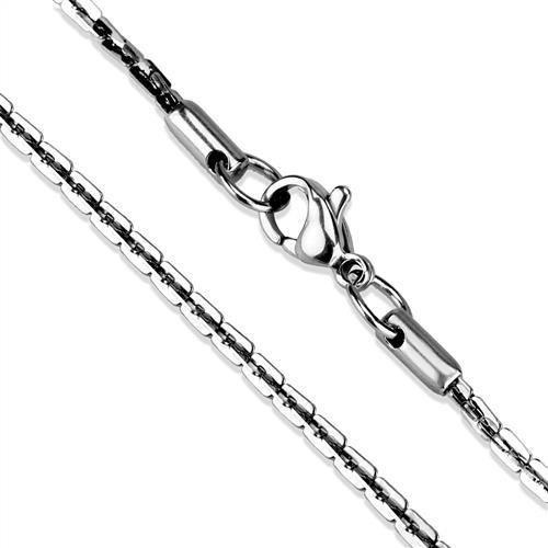 Tk2440 - High Polished (No Plating) Stainless Steel Chain With No Stone - 18"