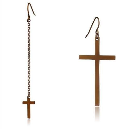 Ip Coffee Light Stainless Steel Earrings With No Stone