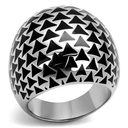 Tk2830 - High Polished (No Plating) Stainless Steel Ring With No Stone