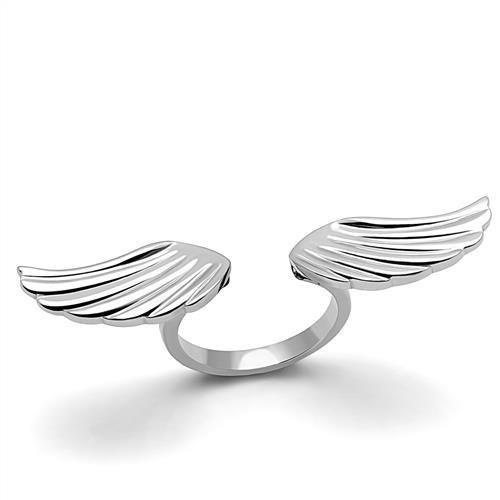 Tk3145 - High Polished (No Plating) Stainless Steel Ring With No Stone
