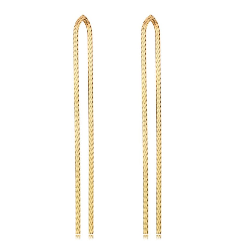 Ip Rose Gold(Ion Plating) Stainless Steel Earrings With No Stone