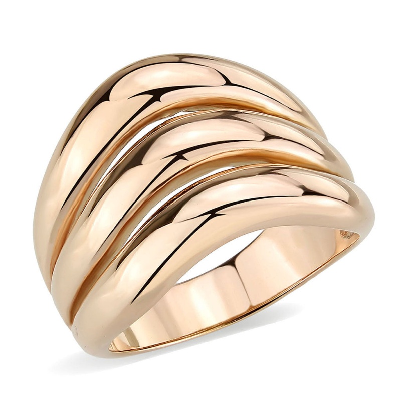 Tk3799 - Ip Rose Gold(Ion Plating) Stainless Steel Ring With Nostone In No Stone
