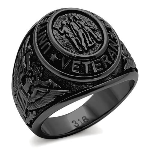Tk414704j - Ip Black(Ion Plating) Stainless Steel Ring With Epoxy In Jet