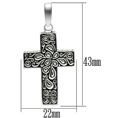 Tk553 - High Polished (No Plating) Stainless Steel Necklace With No Stone - 20"