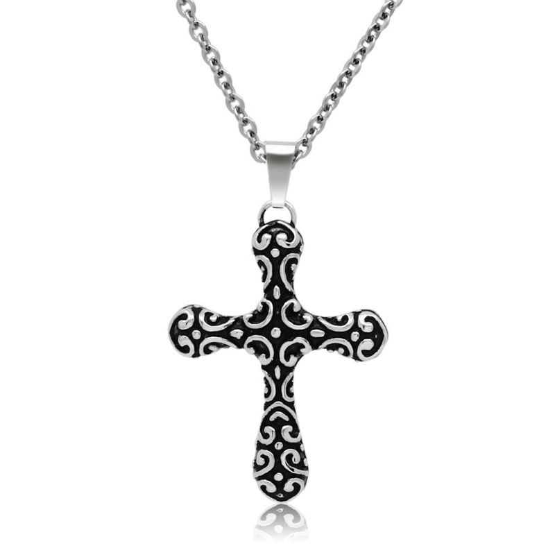 Tk554 - High Polished (No Plating) Stainless Steel Necklace With No Stone - 20"