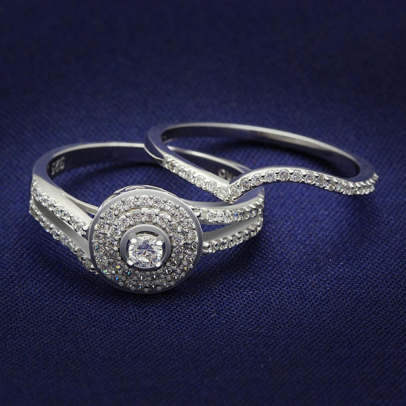 Ts001 - Rhodium 925 Sterling Silver Ring With Aaa Grade Cz In Clear