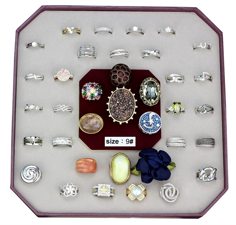 Vk-028-Size9 - Assorted Brass Ring With Assorted In Assorted - 9